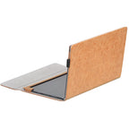 Housse ordinateur 2-en-1 10,1 pouces, étui folio en simili cuir camel
