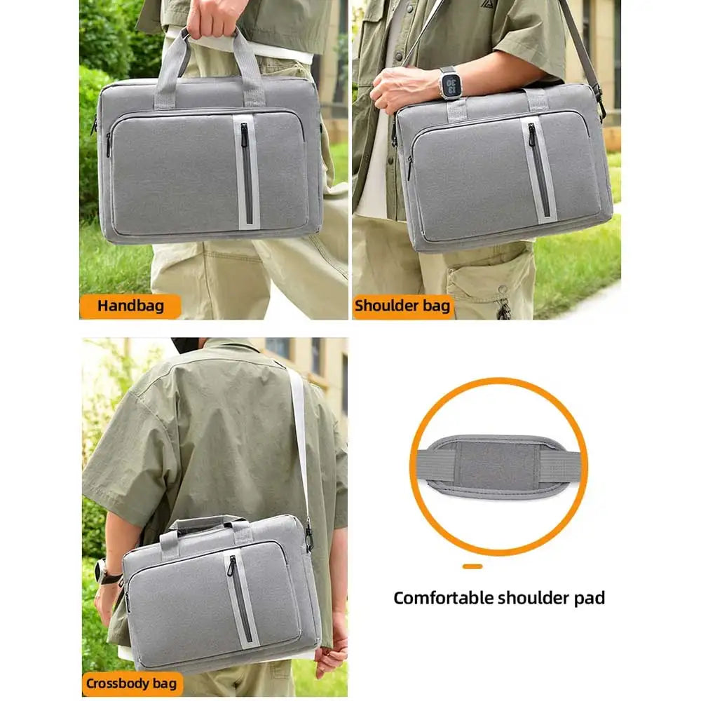 Sacoche ordinateur 15,6 pouces en polyester déperlant, 3 portés