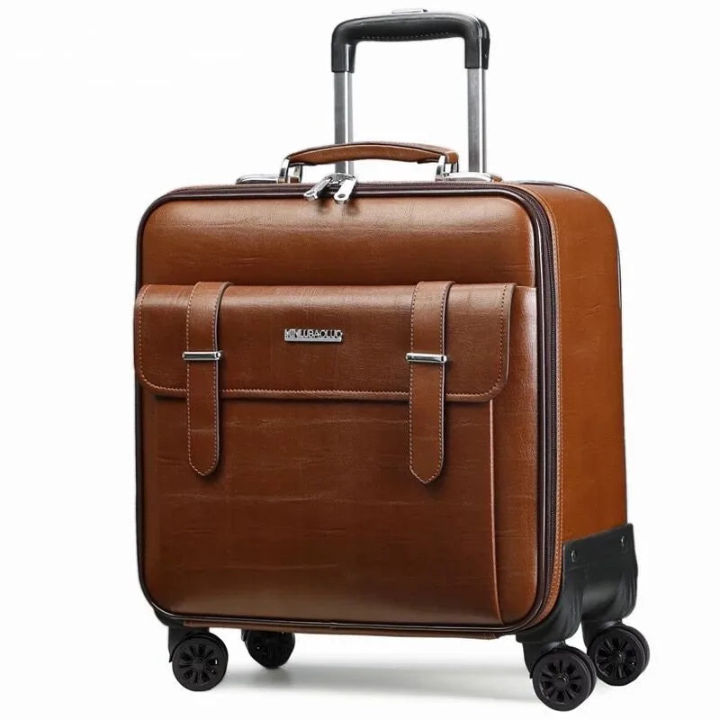 Trolley ordinateur simili cuir grain croco, 5 tailles de 40 à 60 cm