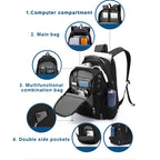 Sac à dos ordinateur antivol 17 pouces avec cadenas, dos ventilé