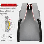 Sac à dos ordinateur homme 15,6 pouces en nylon avec port USB