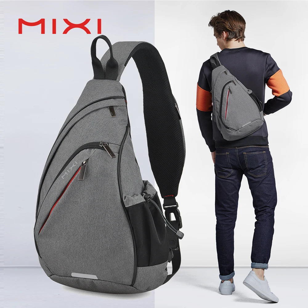 Sac bandoulière ordinateur avec port USB, tablette jusqu'à 13 pouces
