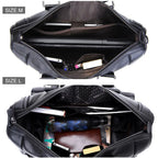 Sacoche ordinateur homme simili cuir 14 ou 15,6 pouces, deux tailles