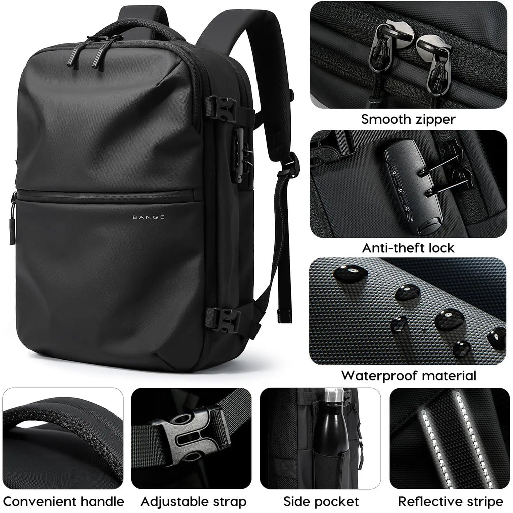 Sac à dos ordinateur 16 pouces antivol à compression sous vide