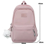 Sac à dos ordinateur en nylon, grand format et porte-clés ourson