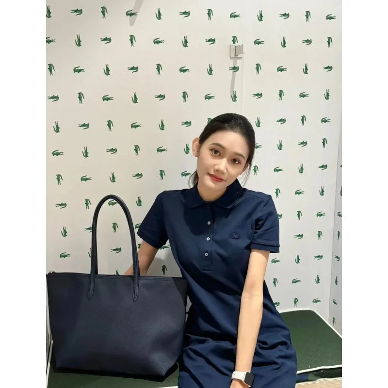 Sac ordinateur femme cabas zippé en toile enduite, 40 x 27 cm