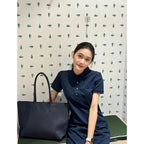 Sac ordinateur femme cabas zippé en toile enduite, 40 x 27 cm