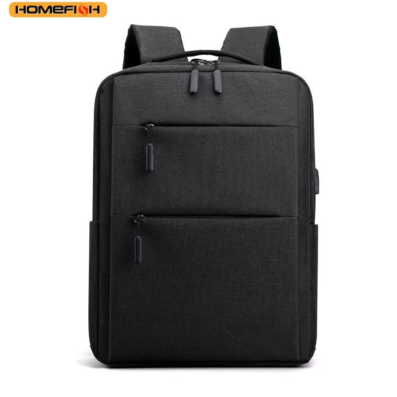 Sac à dos ordinateur USB 15 pouces, ligne slim à deux poches zippées