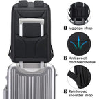 Sac à dos ordinateur étanche 15,6 pouces, tissu TPU et port USB