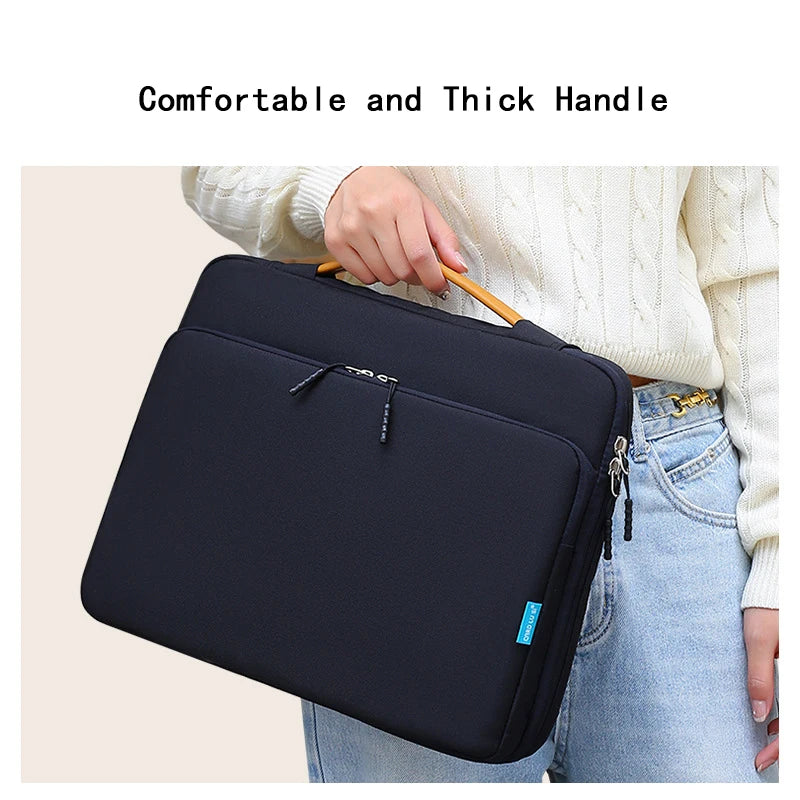 Pochette ordinateur à compartiment accessoires, déperlante