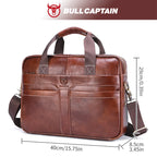 Sacoche ordinateur cuir homme 15 pouces en cuir de vache, bandoulière