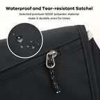 Sac bandoulière ordinateur 17 pouces, besace en polyester déperlant
