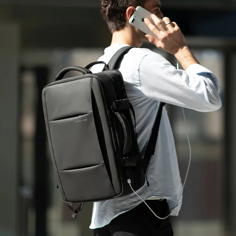 Sac à dos ordinateur homme de voyage, extensible de 22 à 35 litres