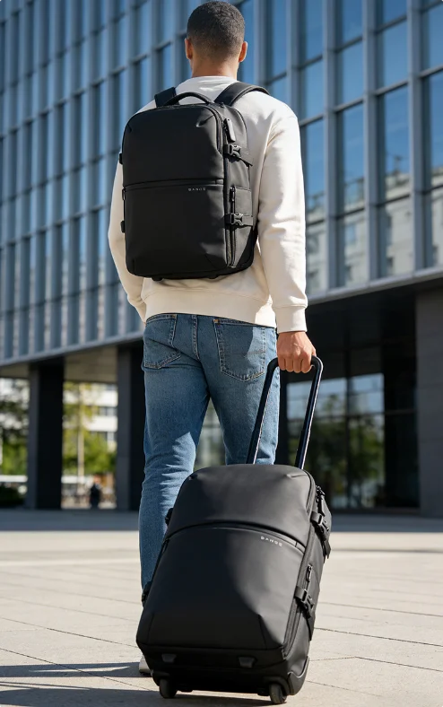 Sac à dos ordinateur à roulettes 15,6 pouces, cadenas à code