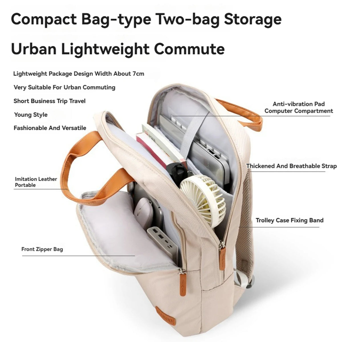 Sac à dos ordinateur en nylon, compartiment alvéolé, 13 à 16 pouces
