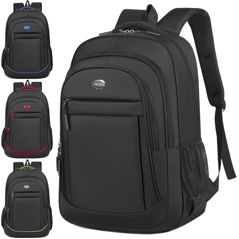 Sac à dos ordinateur 15,6 pouces noir, liseré coloré au choix