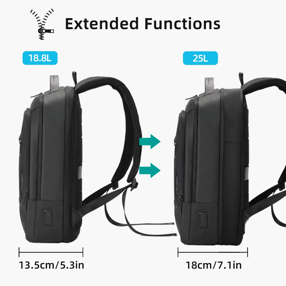 Sac à dos ordinateur 15,6 pouces fin et extensible, port USB