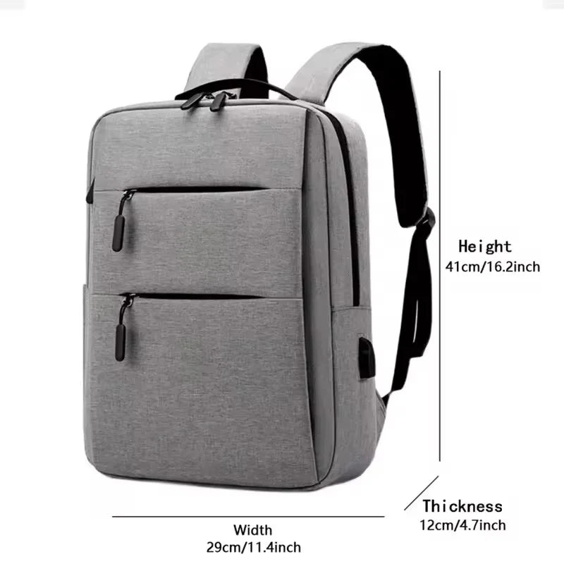 Sac à dos ordinateur 15,6 pouces avec port USB, quatre coloris