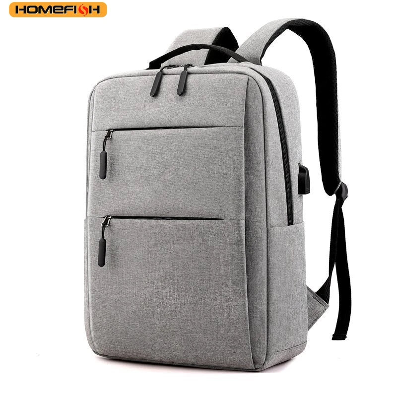 Sac à dos ordinateur USB 15 pouces, ligne slim à deux poches zippées