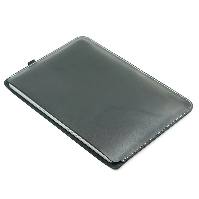 Housse ordinateur 16 pouces en simili cuir, enveloppe sans zip