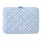 Pochette ordinateur femme matelassée à pois, 11 à 14 pouces