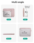 Pochette ordinateur 13,3 pouces matelassée à poche avant zippée