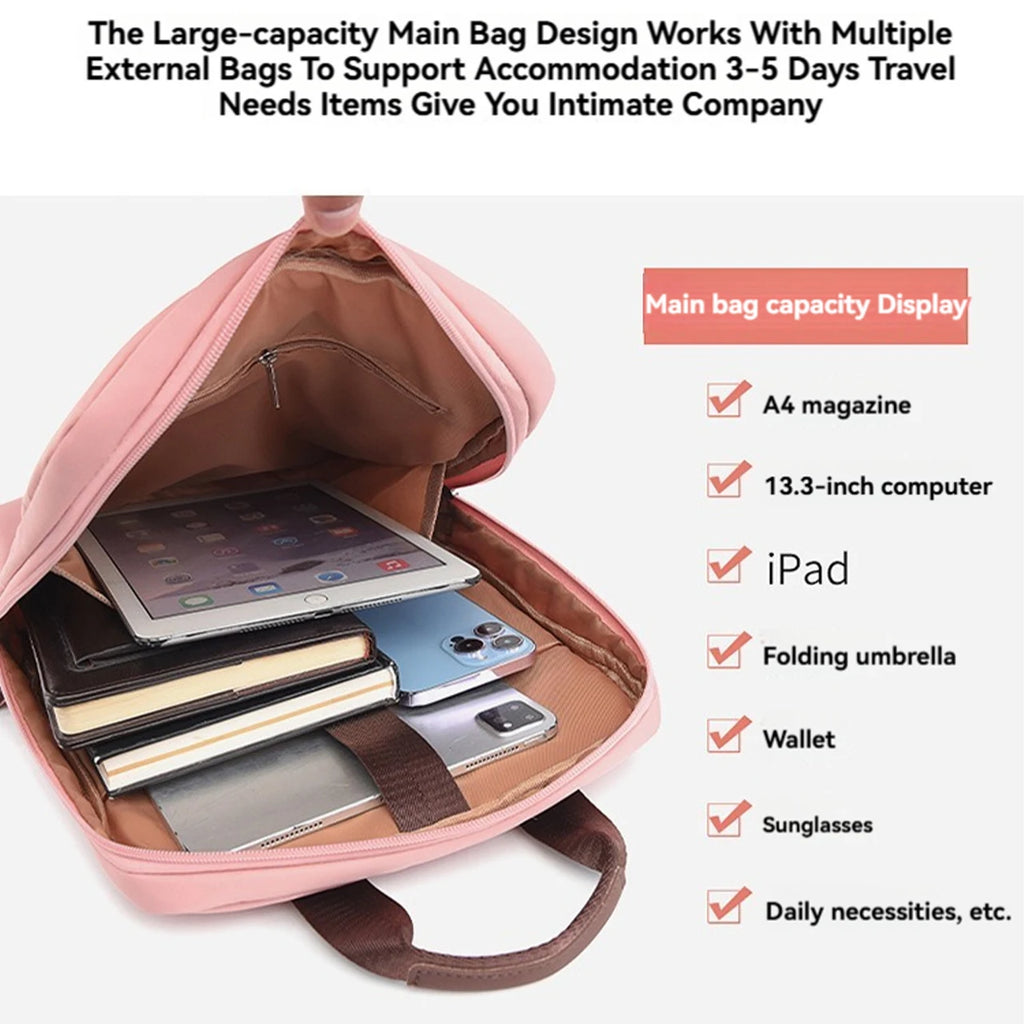 Sac à dos ordinateur compact en nylon déperlant, 14 ou 15,6 pouces