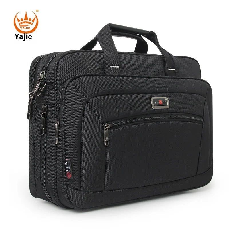 Sacoche ordinateur 15,6 pouces extensible en toile oxford noire