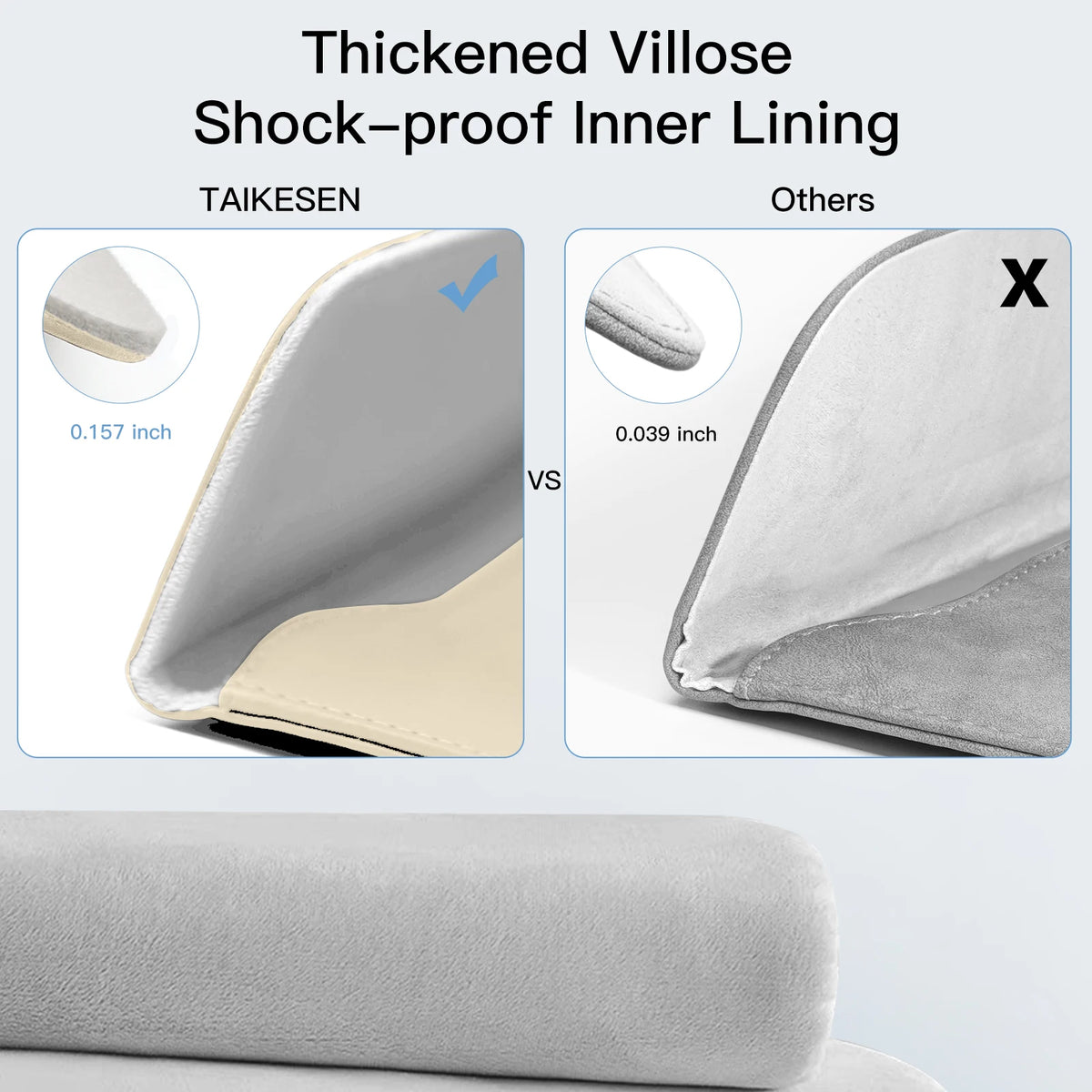 Pochette ordinateur chic simili cuir à rabat aimanté, 13 à 16 pouces