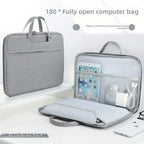 Pochette ordinateur nylon à anses, ouverture à plat, 12 à 15,6 pouces