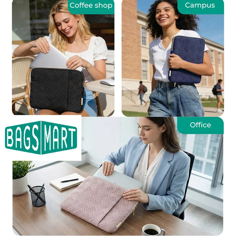 Pochette ordinateur 13,3 pouces matelassée à poche avant zippée