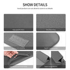 Pochette ordinateur à rabat qui se déplie en support, simili cuir
