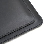 Pochette ordinateur simili cuir à rabat enveloppe et double poche