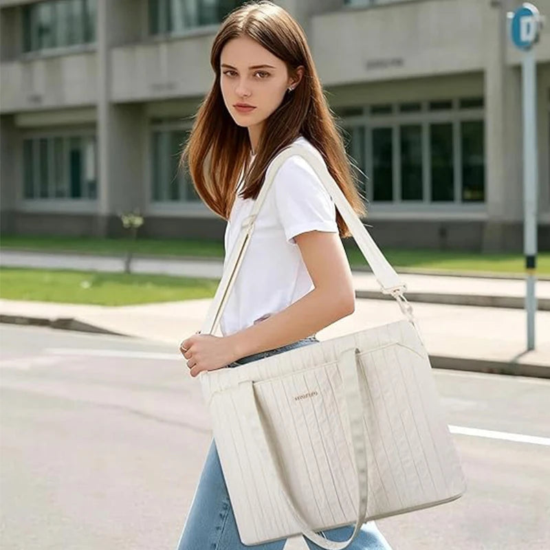 Sac ordinateur femme matelassé 15,6 pouces, poche tablette
