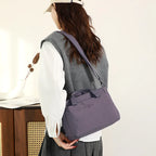 Sac ordinateur femme en nylon, anses et bandoulière amovible
