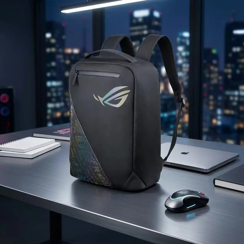 Sac à dos ordinateur 16 pouces noir, profil fin et dos matelassé