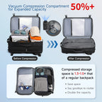 Sac à dos ordinateur 17 pouces extensible de 27 à 37 L, port USB