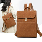 Sac à dos ordinateur femme cartable rétro, simili cuir effet daim
