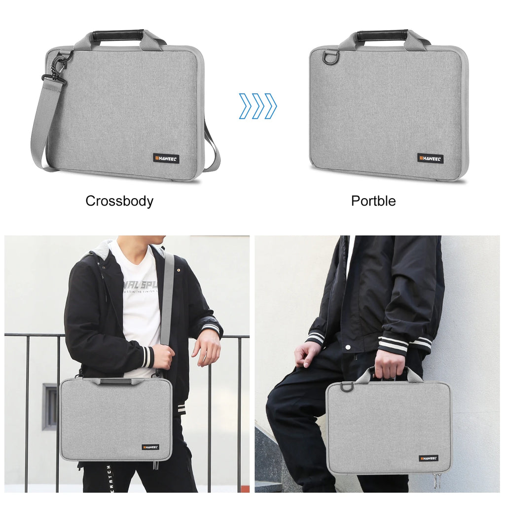 Pochette ordinateur 13 à 16 pouces à poignée, poche organiseur