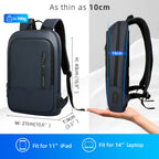 Sac à dos ordinateur extra-plat 9 cm, 14 ou 17 pouces, port USB