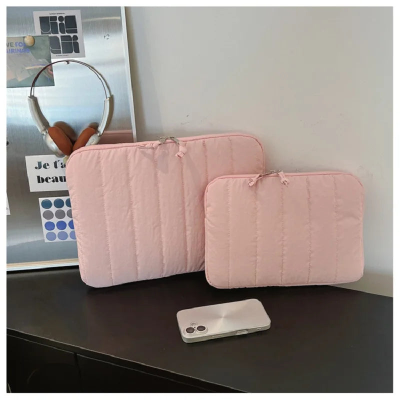 Housse ordinateur matelassée effet doudoune, tablette ou 14 pouces