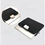 Pochette ordinateur à anses courtes et poche chargeur, 4 couleurs