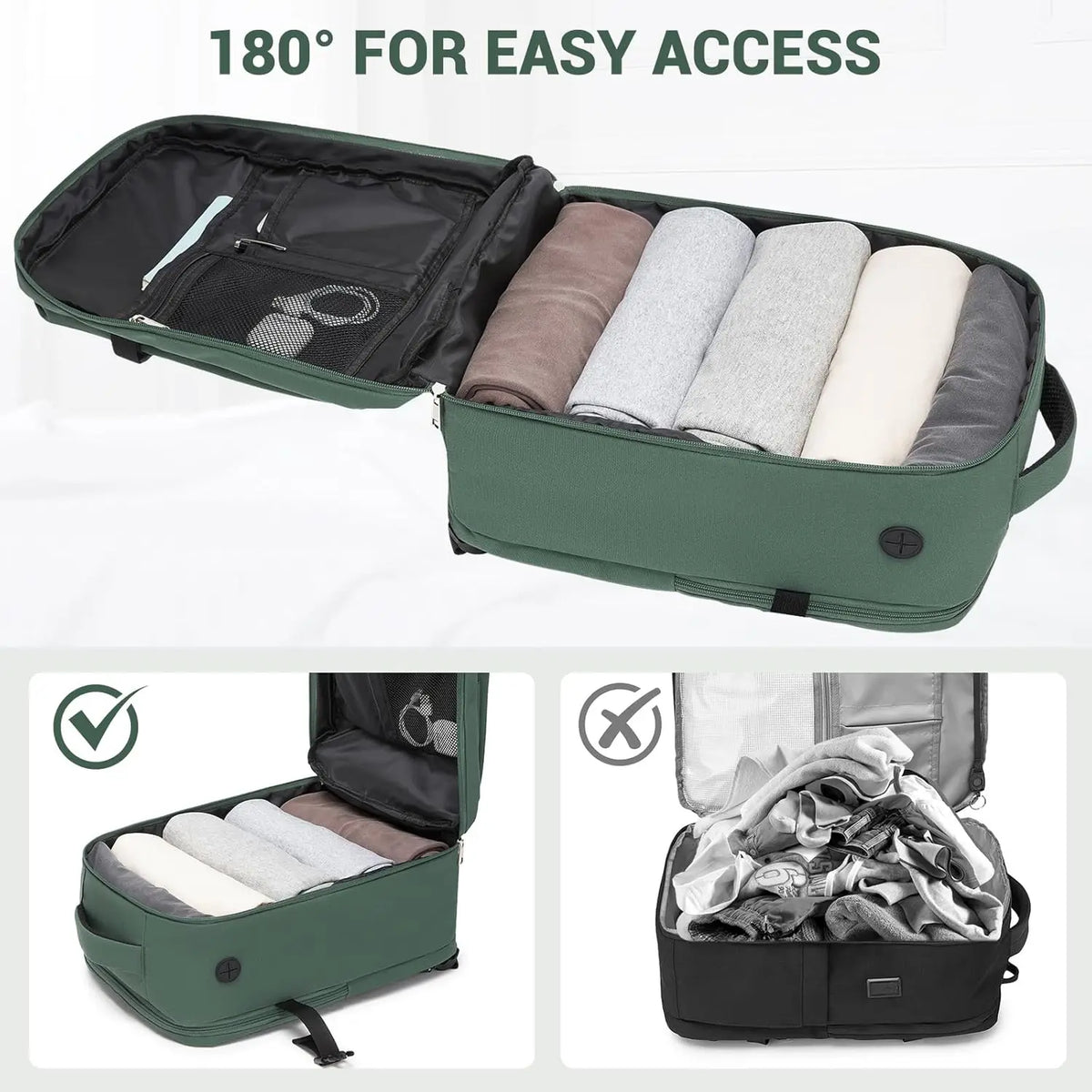 Sac à dos ordinateur USB 15,6 pouces format cabine 40 x 30 x 20 cm