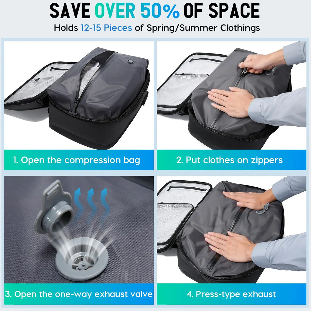 Sac à dos ordinateur 16 pouces antivol à compression sous vide