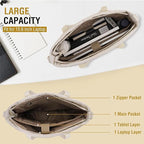 Sac ordinateur femme matelassé 15,6 pouces, poche tablette