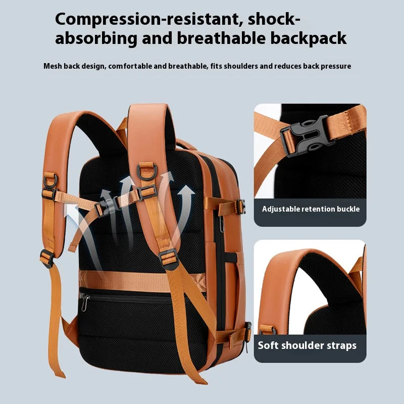 Sac à dos ordinateur 15,6 pouces extensible en simili cuir