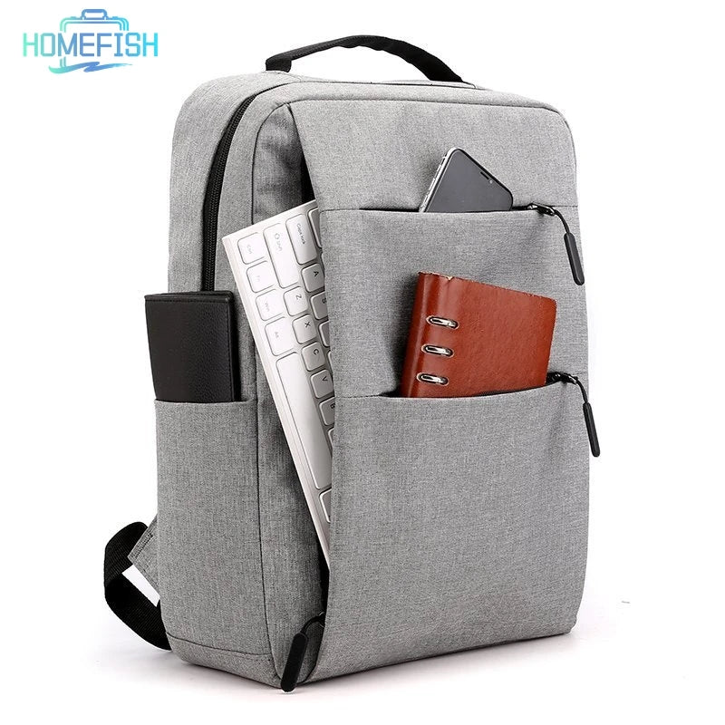 Sac à dos ordinateur USB 15 pouces, ligne slim à deux poches zippées