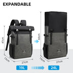 Sac à dos ordinateur homme 15,6 pouces à rabat enroulable extensible
