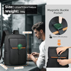 Sac à dos ordinateur à poche aimantée et dos respirant, deux tailles