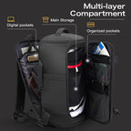 Sac à dos ordinateur homme format cabine, trois compartiments
